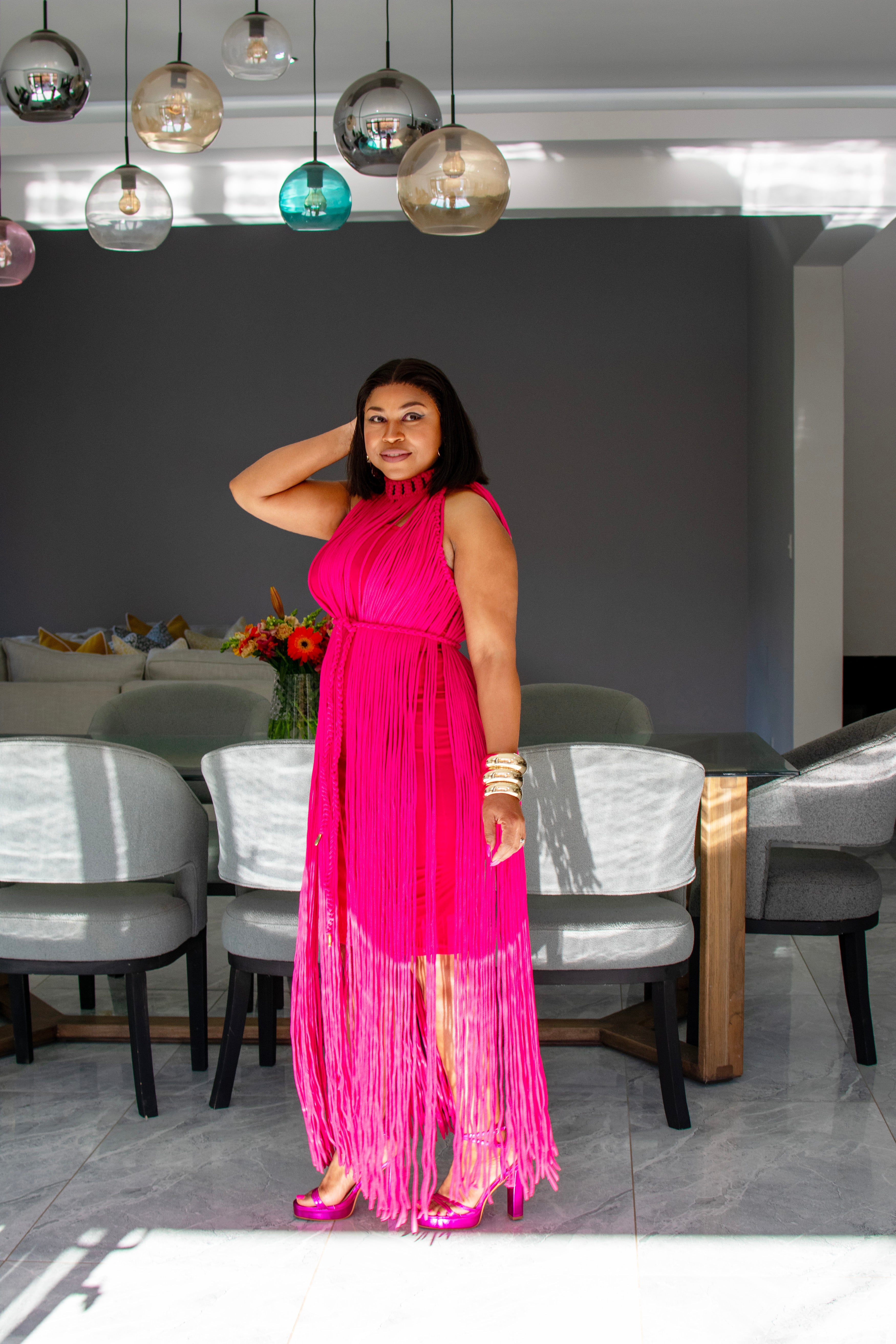 London Macrame Tussel Dress