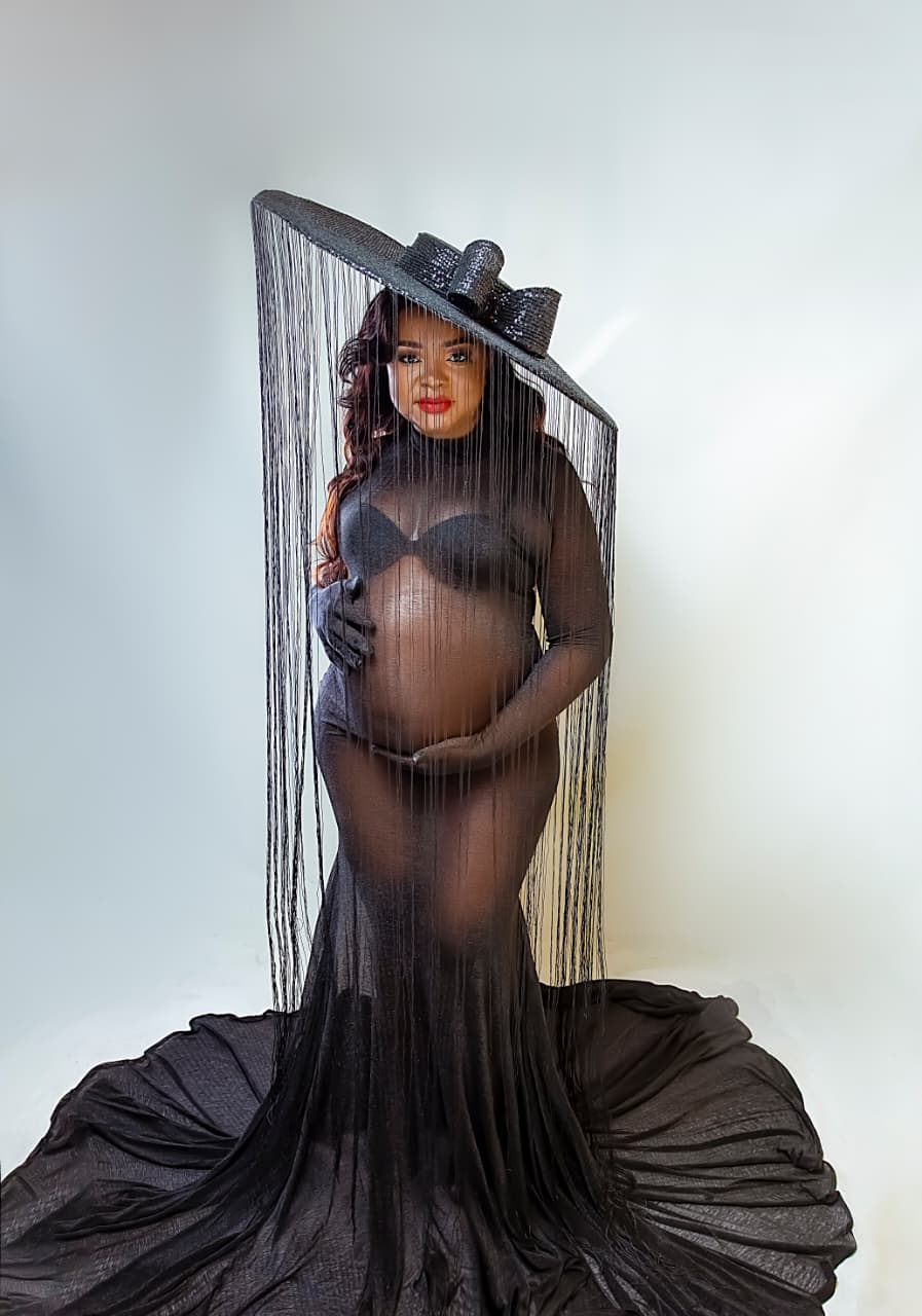 Pearl see-through dress (Excluding Hat)